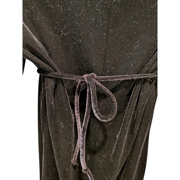 Vintage 1970s/80s JUMP Apparel Co Long Velvet Wrap Jacket Made in USA Halloween - Picture 6 of 7